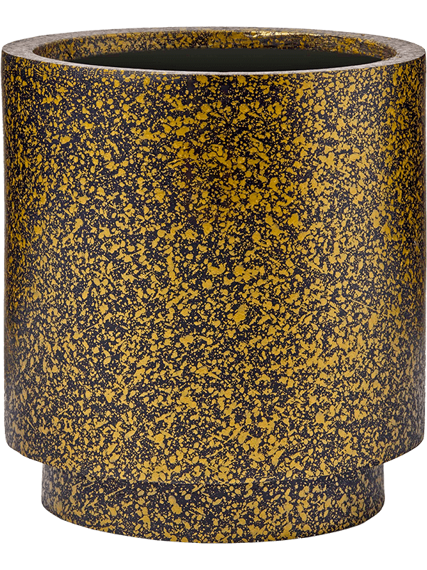 Кашпо Capi Lux Terrazzo (Vase Cylinder Black Gold) Арт: 6CAPZG312