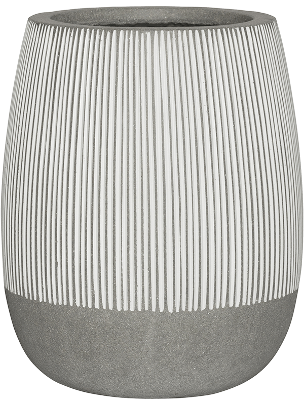 Кашпо Ridged (Perry S, White Stripe) Арт: 6FSTPWS02