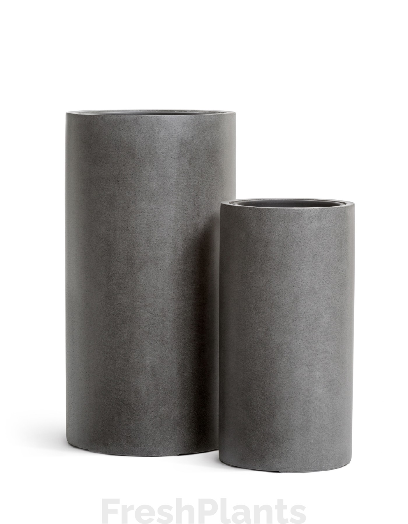 Кашпо TREEZ Effectory - Beton - Высокий цилиндр - Тёмно-серый бетон 41.3320-02-029-GR-60, 41.3320-02-029-GR-80