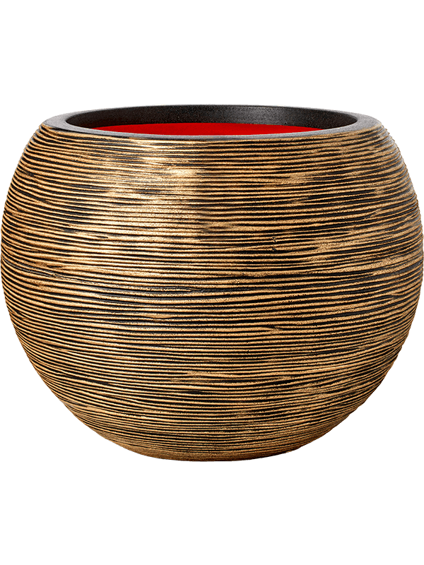 Кашпо Capi Nature Rib NL (Vase Ball Black Gold) Арт: 6CAPTG038