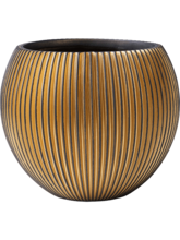 Кашпо Capi Nature Groove (Vase Ball Black Gold) Арт: 6CAPGG102
