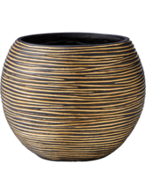 Кашпо Capi Nature Rib (Vase Ball Black Gold) Арт: 6CAPNG109