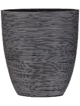 Кашпо Capi Nature Rib (Planter Oval Black) Арт: 6CAPNZ193