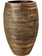 Кашпо Capi Nature Rib NL (Vase Elegant Deluxe Black Gold) Арт: 6CAPTG034