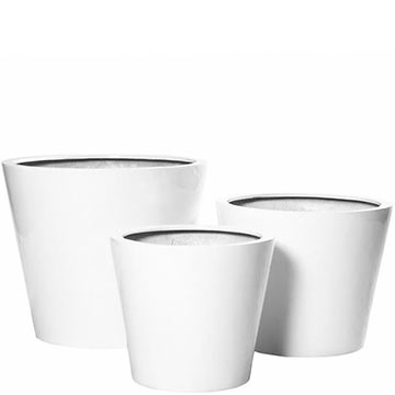 Кашпо Pottery Pots Bucket glossy white
