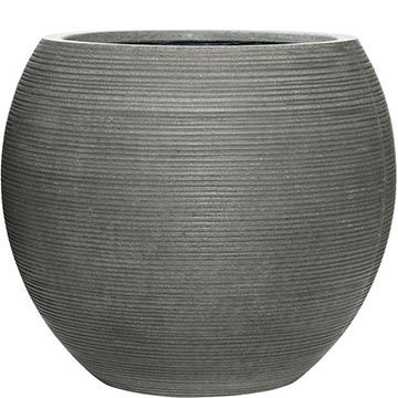 Кашпо Pottery Pots Abby Ridged dark grey