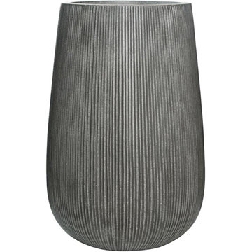 Кашпо Pottery Pots Patt High Ridged dark grey