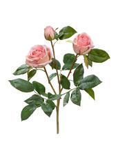 Роза Флорибунда Мидл ветвь нежно-розовая искусственная 30.0611065LPK_prime, 30.0611065LPK
