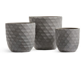 Кашпо TREEZ ERGO - Diamond - Чаша-конус - Мокко 41.1020-0037-WB-44