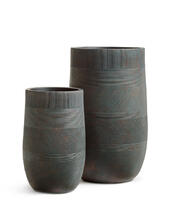 Кашпо TREEZ ERGO - Graphics - Высокая округлая чаша - Окись с медной патиной 41.1020-0045-GG-54, 41.1020-0045-GG-75