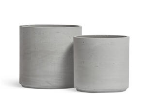 Кашпо TREEZ ERGO - Concrete - Цилиндр - Светло-серый бетон 41.1024-0064-OW-27, 41.1024-0064-OW-32