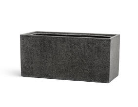Кашпо TREEZ Effectory - Stone - Низкий прямоугольник - Тёмно-серый камень 41.3319-01-024-GR-040, 41.3319-01-024-GR-060, 41.3319-01-024-GR-080, 41.3319-01-024-GR-100 2