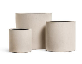 Кашпо TREEZ Effectory - Beton - Цилиндр - Белый песок 41.3320-02-028-BE-31, 41.3320-02-028-BE-41, 41.3320-02-028-BE-53