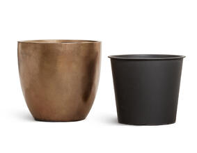 Кашпо TREEZ Effectory - Metal - Округлый конус - Тёмное-матовое золото 41.3320-04-031-BRS-30, 41.3320-04-031-BRS-40, 41.3320-04-031-BRS-50 3