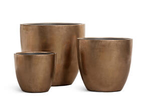 Кашпо TREEZ Effectory - Metal - Округлый конус - Тёмное-матовое золото 41.3320-04-031-BRS-30, 41.3320-04-031-BRS-40, 41.3320-04-031-BRS-50