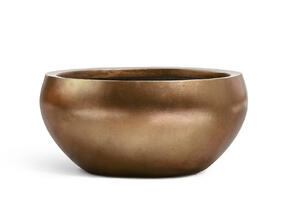 Кашпо TREEZ Effectory - Metal - Низкая полусфера - Тёмное матовое золото 41.3321-04-057-BRS-40, 41.3321-04-057-BRS-50 1