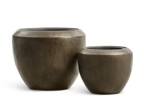 Кашпо TREEZ Effectory - Metal - Чаша Design - Чернёная бронза 41.3321-07-046-GRP-40, 41.3321-07-046-GRP-56
