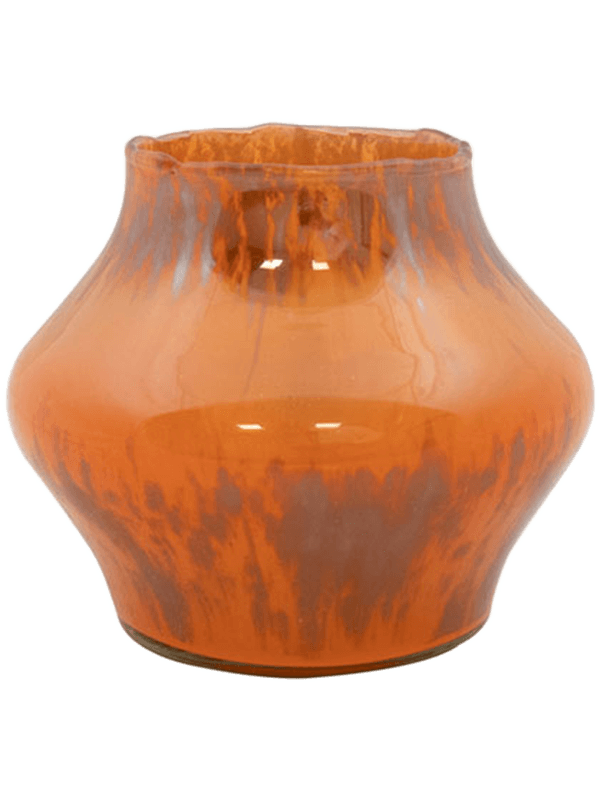 Ваза Meja pot splashed orange D13 H13 см