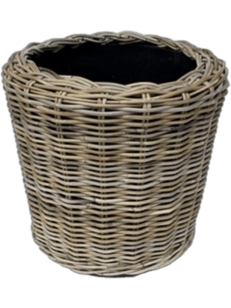 Drypot Rattan Раунд Серый D34×30 см