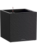 Кашпо Lechuza "Canto Stone 30 Complete Low dark grey" (пластик), 30x30xH30 см