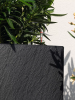 Кашпо Lechuza "Canto Stone 30 Complete Low dark grey" (пластик), 30x30xH30 см