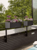 Кашпо Lechuza Balconera Stone 80 (графитовый черный) с автополивом Высота 19 см Длина 80 см