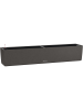Кашпо Lechuza "Balconera Stone 100 Complete graphite black" (пластик), 100x19xH19 см