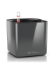 Кашпо Lechuza Cube Glossy (антрацитовый лакированный) с автополивом Высота 14 см Длина 14 см