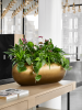 Baq Металлик Серебристый Leaf Лодка Матовый Медовый 75×30×25 см