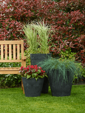 Artstone Клэр Горшок Чёрный D37×34 см