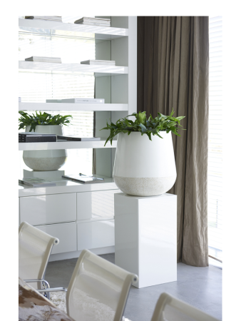 Бордовый Кашпо Eggshell Белый White + Lacquer D55×55 см