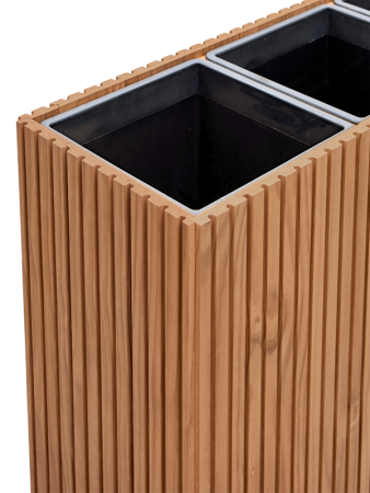 Baq Radia Квадрат Натуральный met Inzetbak 38×38×75 см