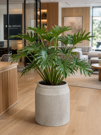 Кашпо Baq raindrop cylinder beige D36 H39 см