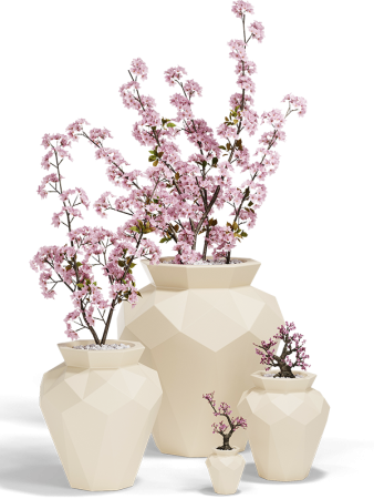 Оригами Hanami Базовое Кашпо D23×25 см
